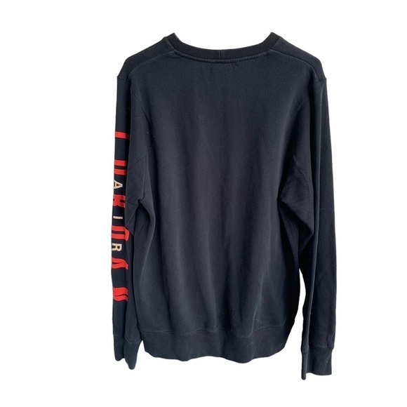 Nike Air Jordan Flight Classic Crew Sweatshirt Black Sweater Mens Size Large - Picture 4 of 5